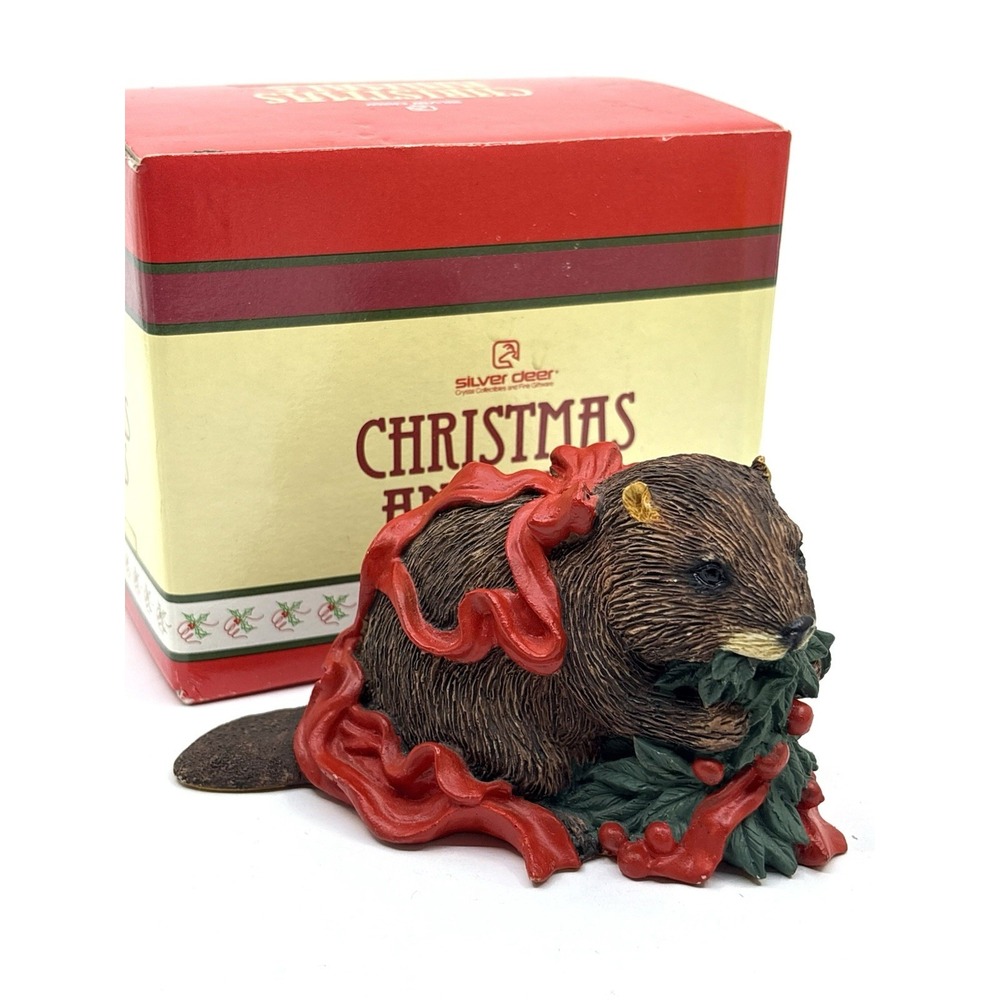 Tom Rubel Silver Deer Christmas Animals Collection Beaver